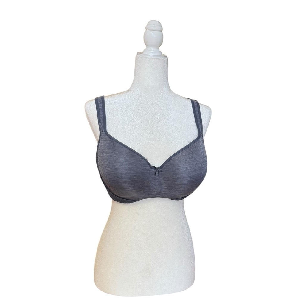 Lane Bryant Cacique Smooth Balconette T-Shirt Bra Plus Size 38F (DDD)‎ Blue-Gray